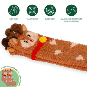 Legami - Rentiere rutschfeste Kinderstrümpfe - Eine perfekte Passform!