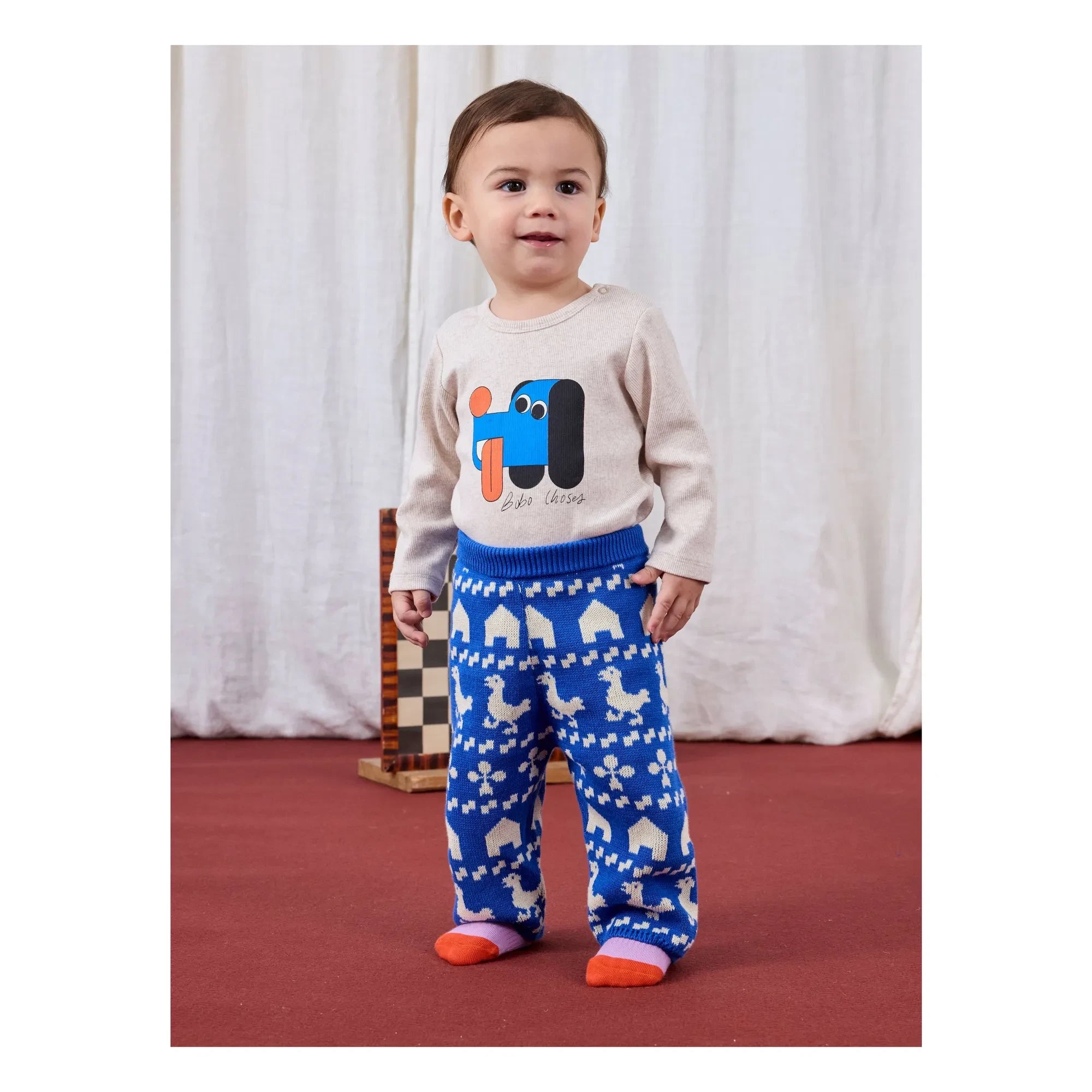 Bobo Choses - Bio-Baumwolle Mesh Farm Hose | Blau