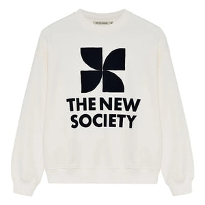 the new society - Sweatshirt aus Baumwolle | Weiß