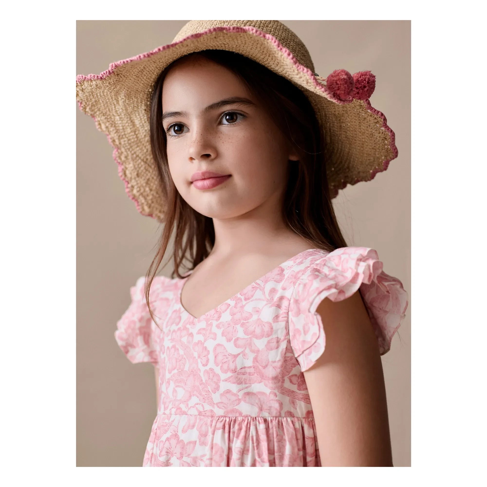 Bonpoint - Galantine Fleurie Kleid | Puderrosa