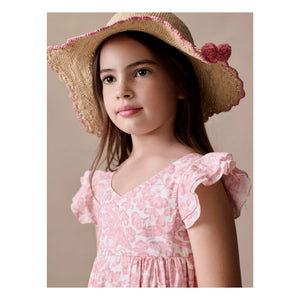 Bonpoint - Galantine Fleurie Kleid | Puderrosa