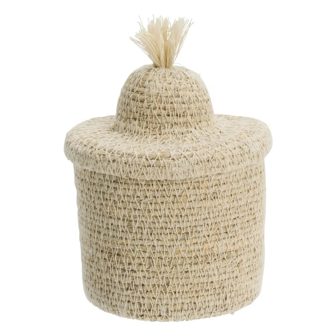 Madam Stoltz - Aufbewahrungskorb aus Seegras | Beige