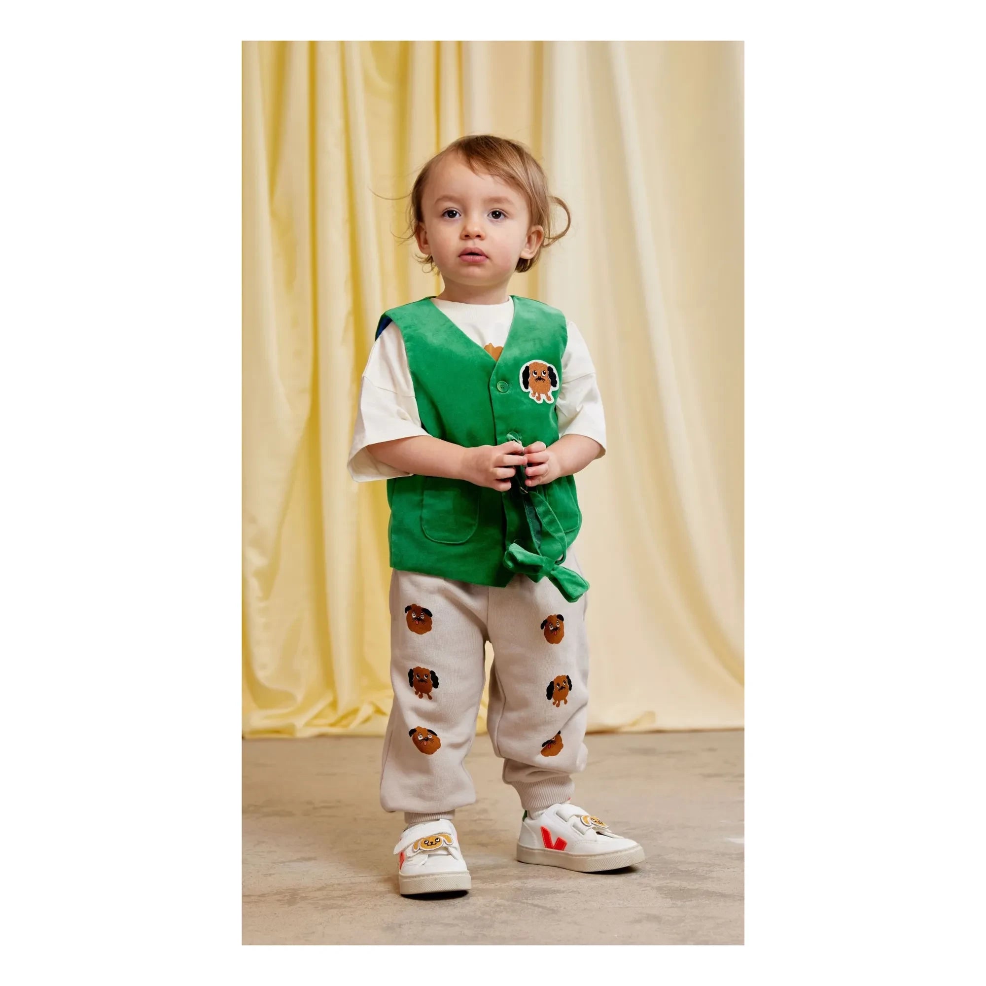 Mini Rodini - Doggies Bio-Baumwoll-Jogginghose | Grau meliert