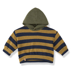 1+ in the family - Norman Çizgili Hoodie | Hardal