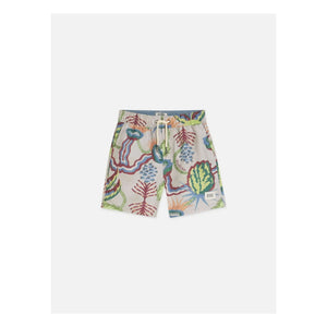 Scotch & Soda – Badeshorts mit Wüstenblumenmuster | Beige