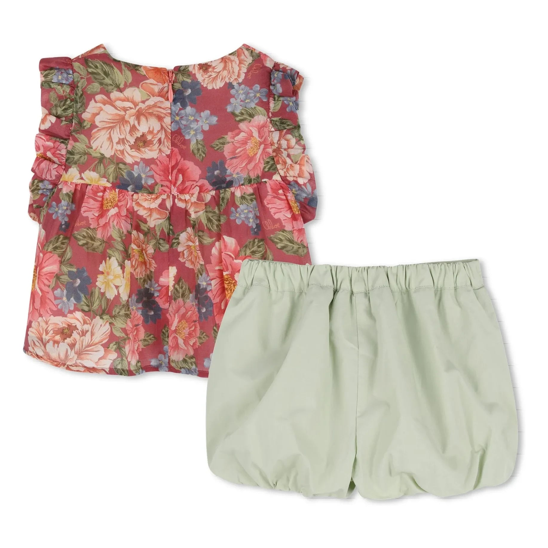 Chloé – Fleurie Top und Bloomer Set aus Bio-Baumwolle | Palisander