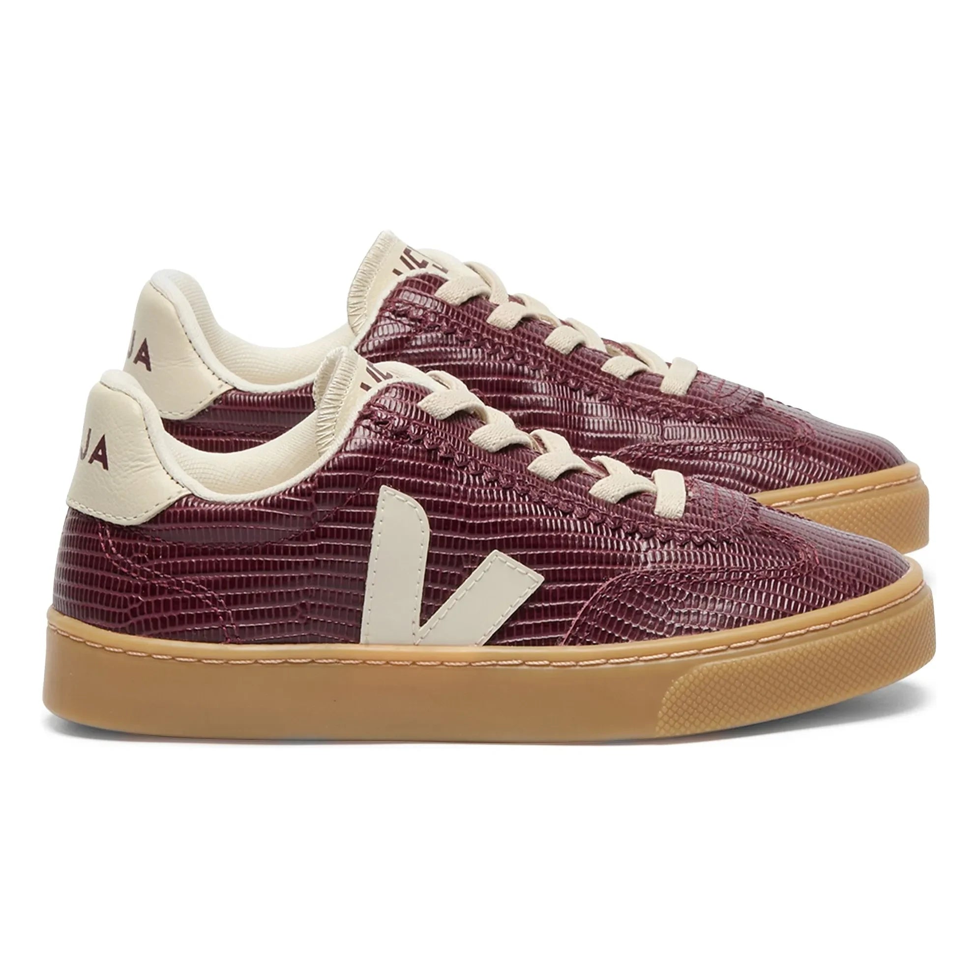 Veja - Volley Leder-Sneaker mit Schnürung | Bordeaux