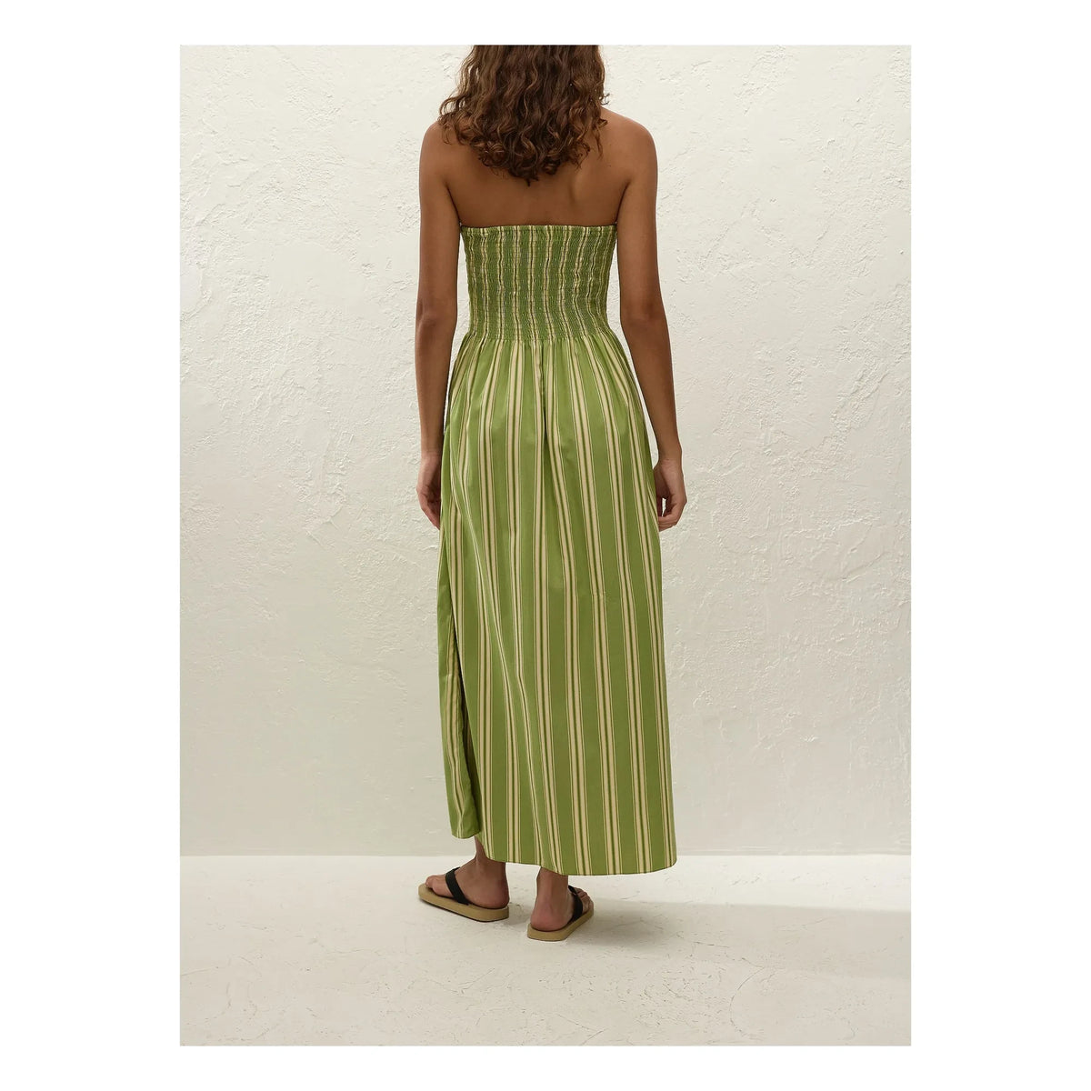 Faithfull the Brand - Jamie Gestreiftes Kleid | Grün