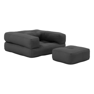 Karup Design - Kinder Würfel Pouf Sitzsack | Dunkelgrau
