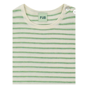FUB - Gestreifter Body aus Bio-Baumwolle | Ecru