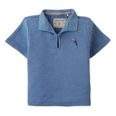 Gingersnaps - Timmy Besticktes Tukan-strukturiertes Poloshirt | Blau
