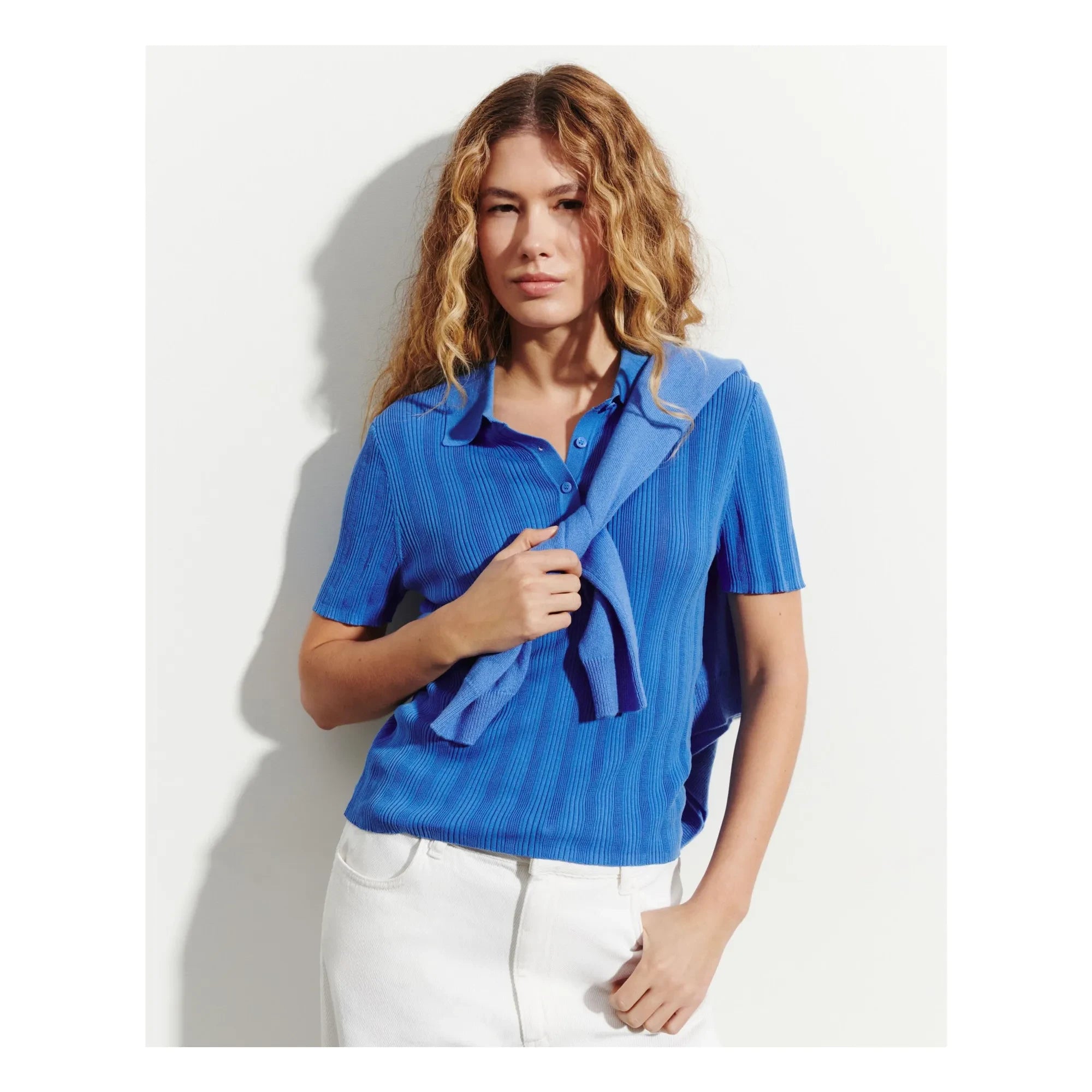 Bompard - Geripptes Poloshirt aus Baumwolle | Blau