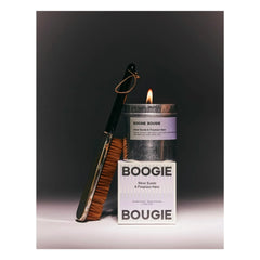 Boogie Bougie - Silver Wildleder & Kaminnebel Kerze