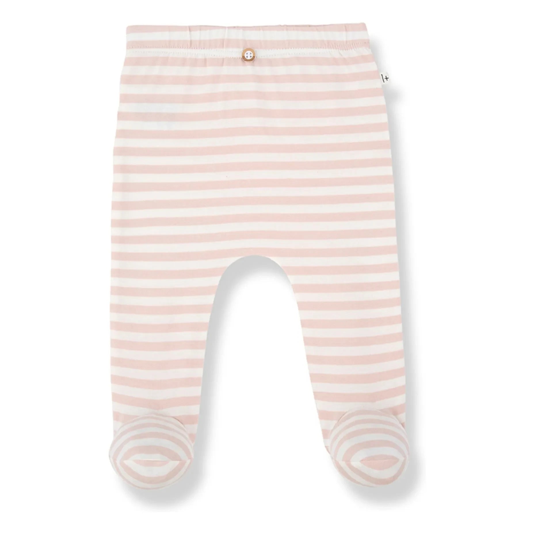 1+ in the family - Gestreifte Ros Strumpfhose | Beige-Rosa