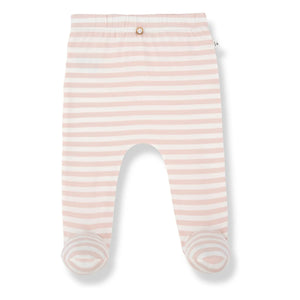1+ in the family - Gestreifte Ros Strumpfhose | Beige-Rosa