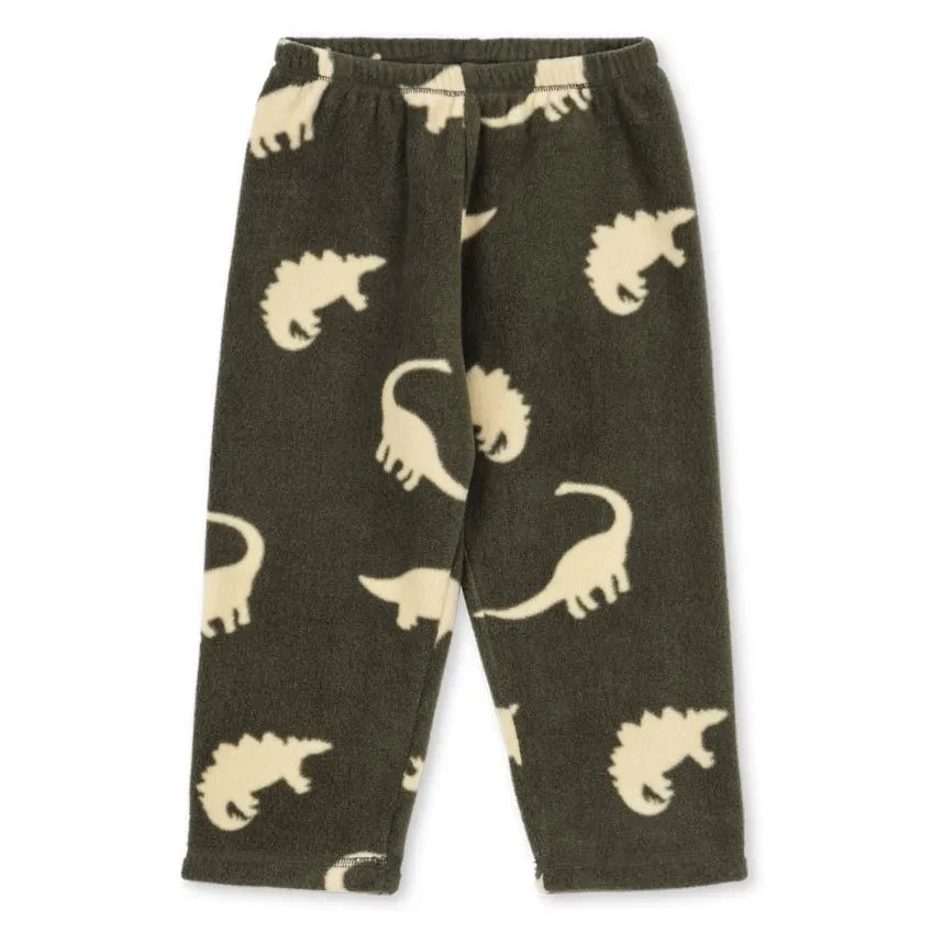 Konges Sløjd - Tavi Dinosaurs Geri Dönüştürülmüş Elyaf Polar Pantolon | Haki