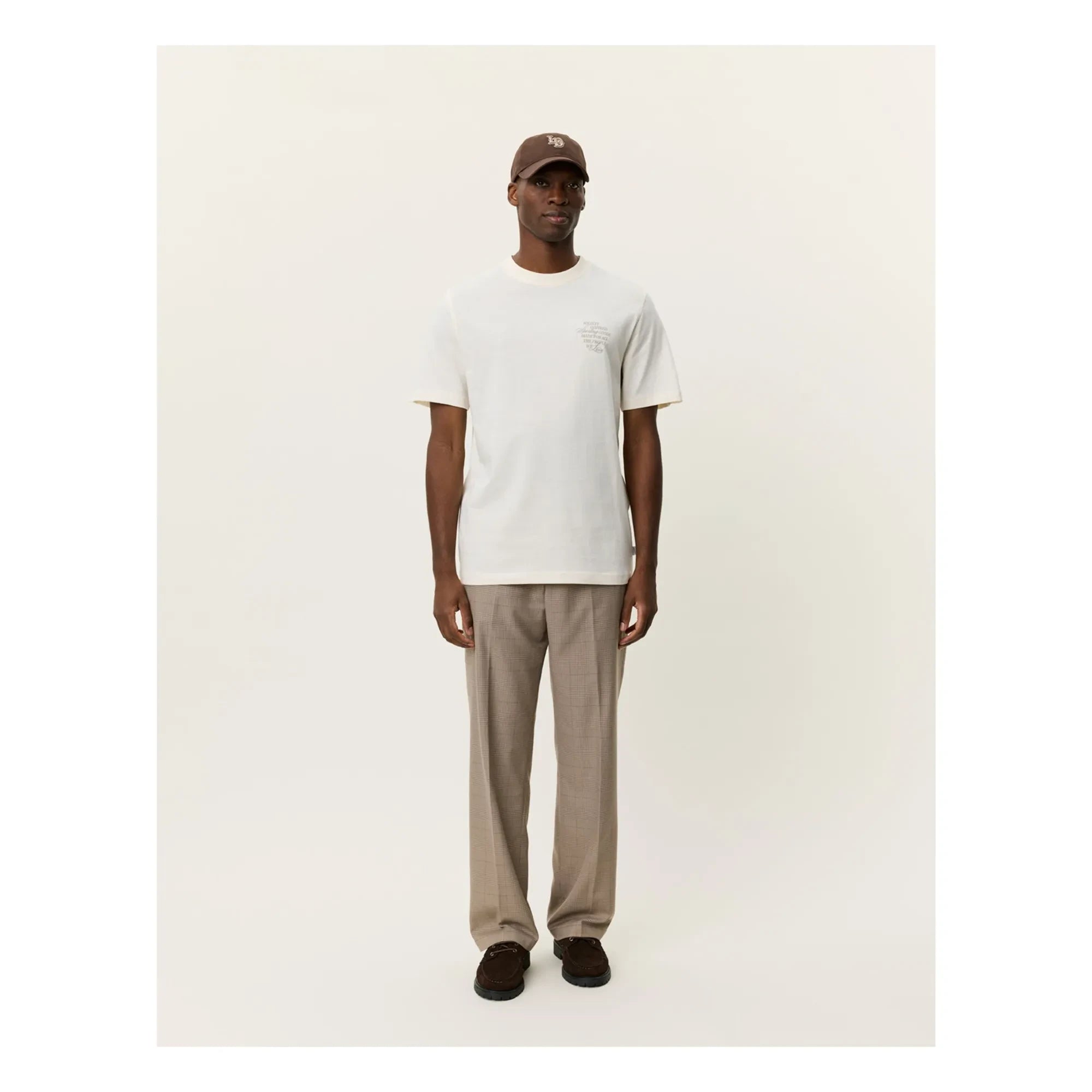 Les Deux - Ben Faience Organik-Baumwoll-T-Shirt | Creme