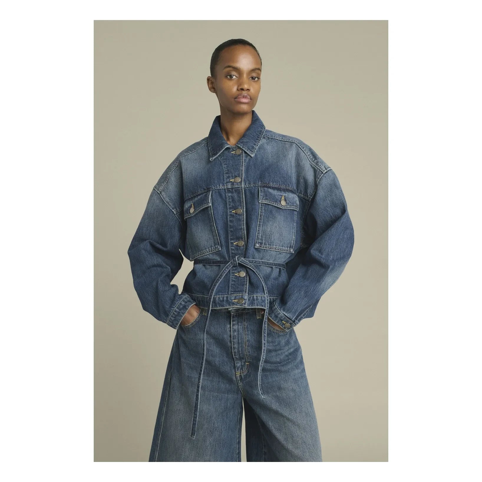 Soeur - Lys Denim Organik Pamuk Ceket | Yıkanmış mavi
