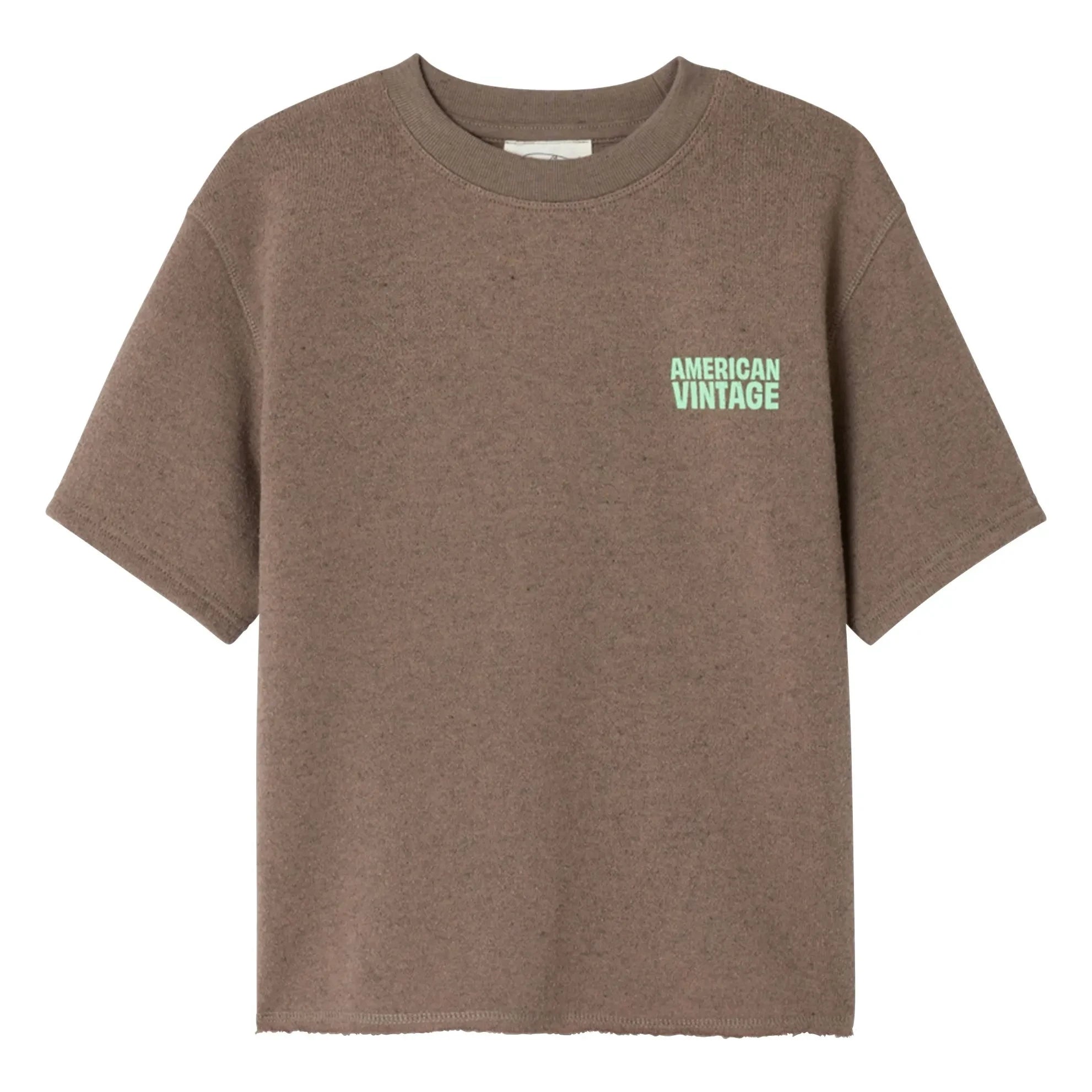 American Vintage - Evona Kurzarm-Sweatshirt-Oberteil | Braun