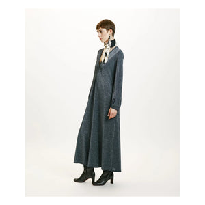 Momoni - Amede Metallic Kleid | Silbergrau