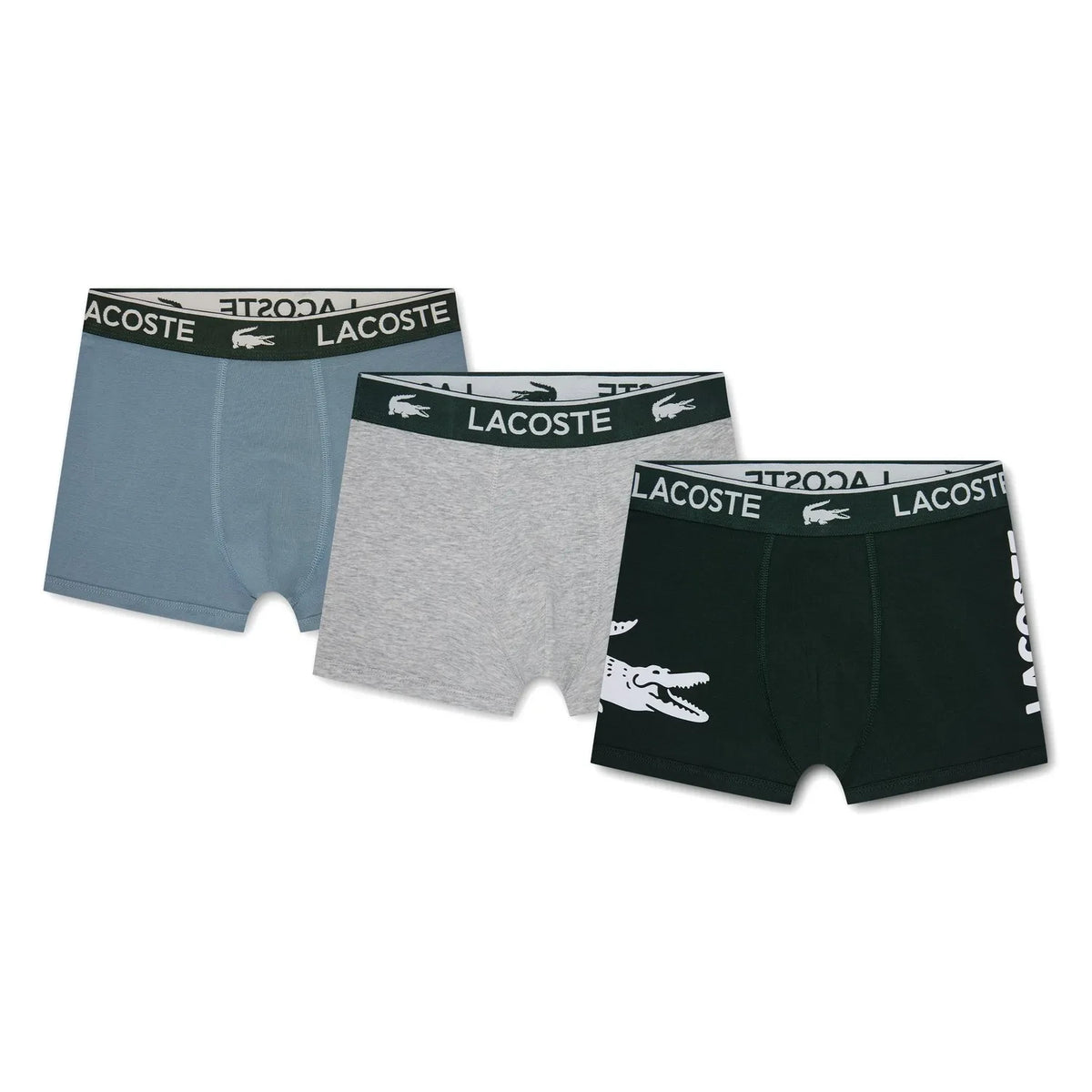 Lacoste - Logo Boxers 3'lü Paket | Gri