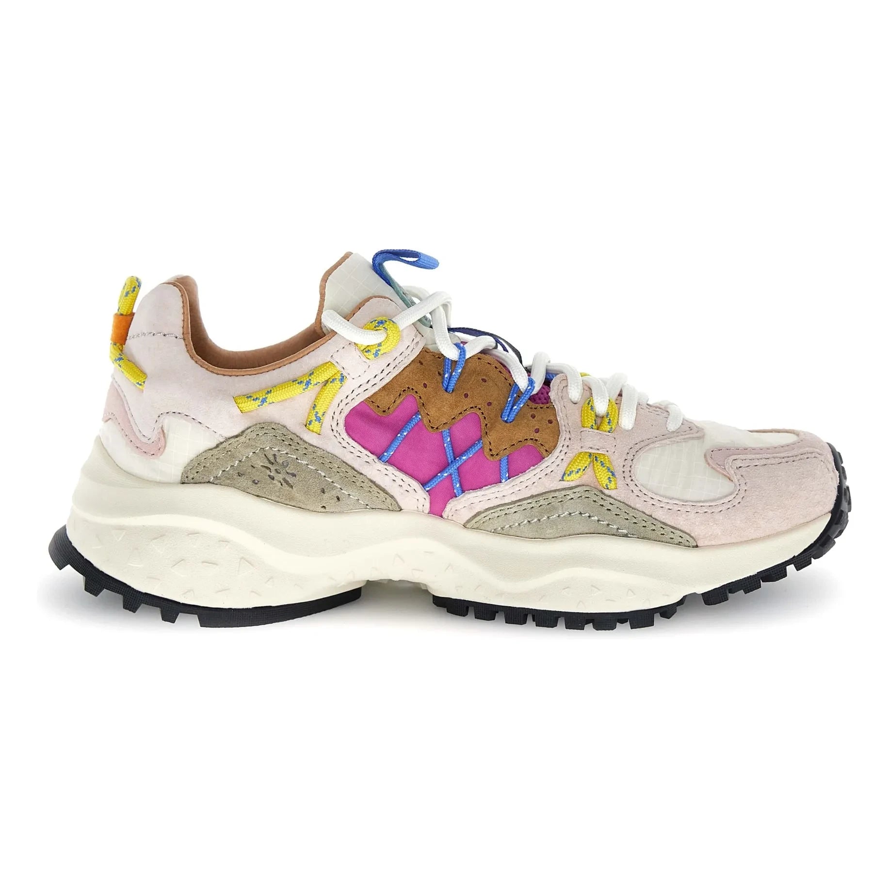 Flower Mountain – Yamabushi Wildleder- und Nylon-Sneaker | Fuchsia