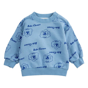 Bobo Choses - Bio-Baumwoll-Sweatshirt Dogs | Blau