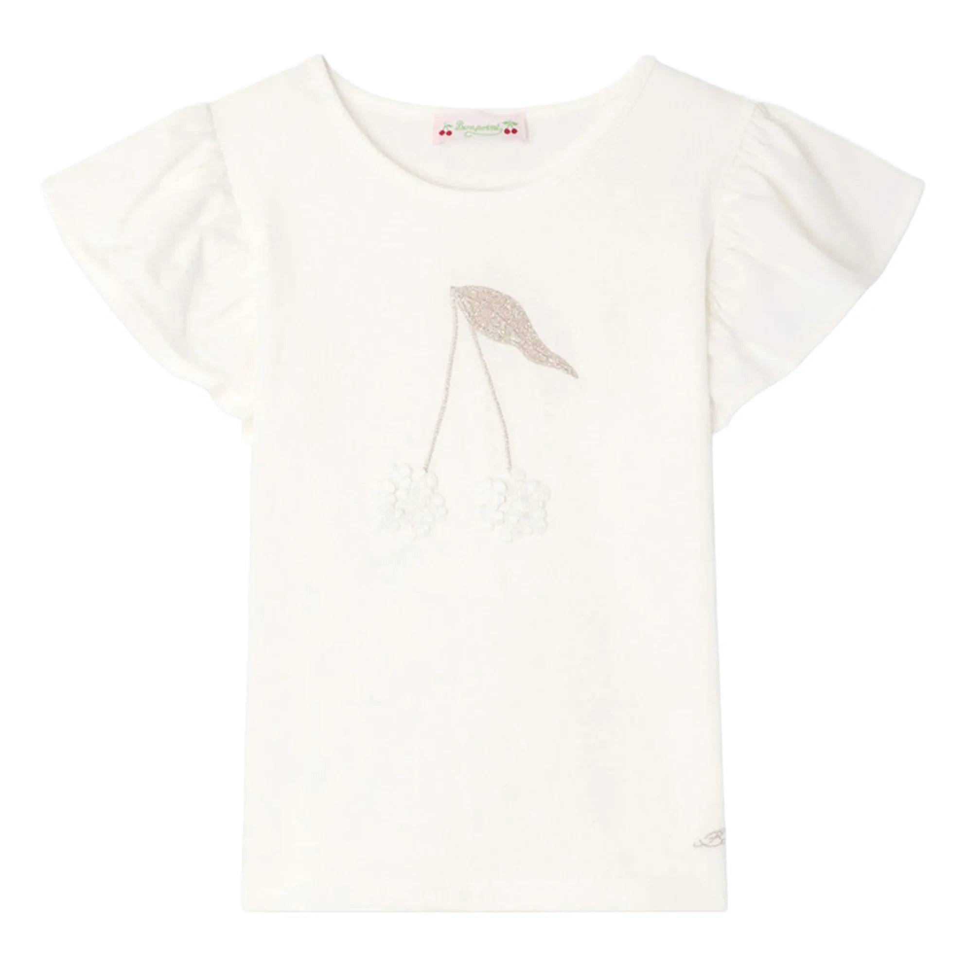 Bonpoint - Emila T-Shirt mit Rüschen Bio-Baumwolle | Weiß