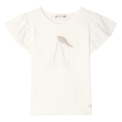 Bonpoint - Emila T-Shirt mit Rüschen Bio-Baumwolle | Weiß