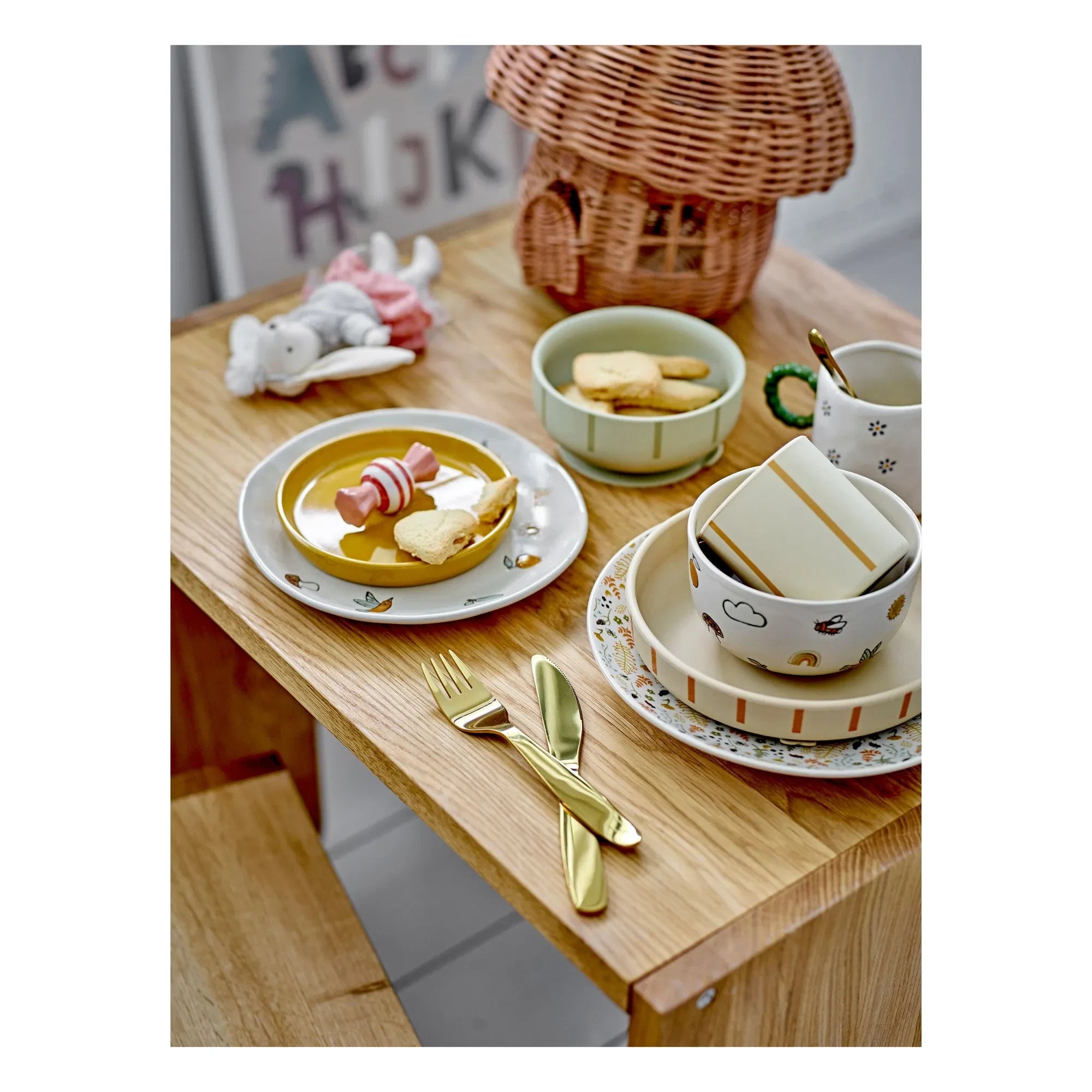 Bloomingville Mini - Agnès Steingut-Essgeschirr | Weiß
