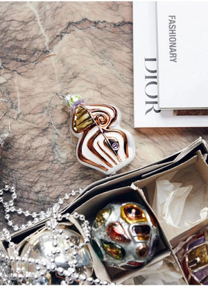 HKliving - Anatomische ovale Glas-Weihnachtsdekoration