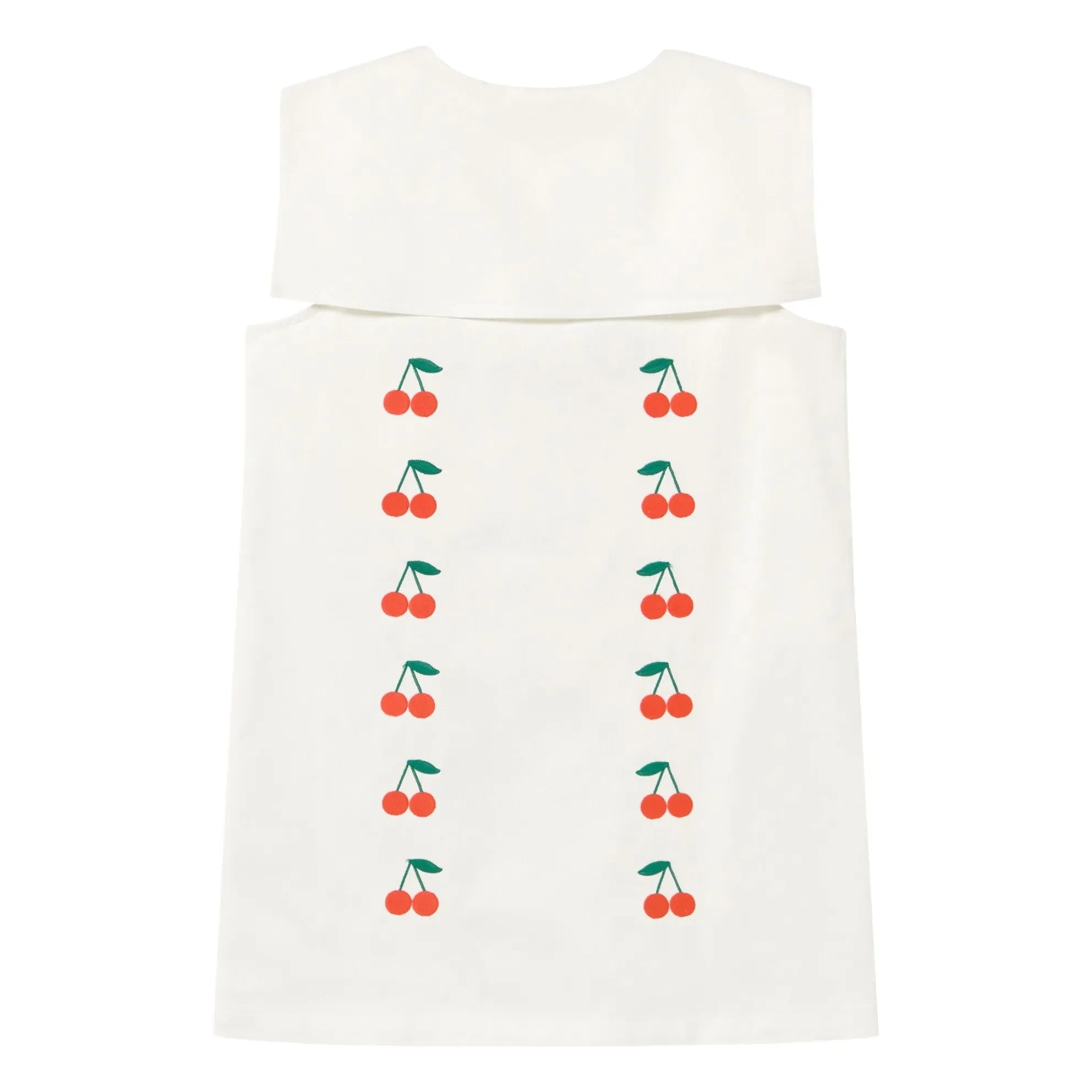 Tinycottons - Cerises Kleid mit Kragen | Weiß