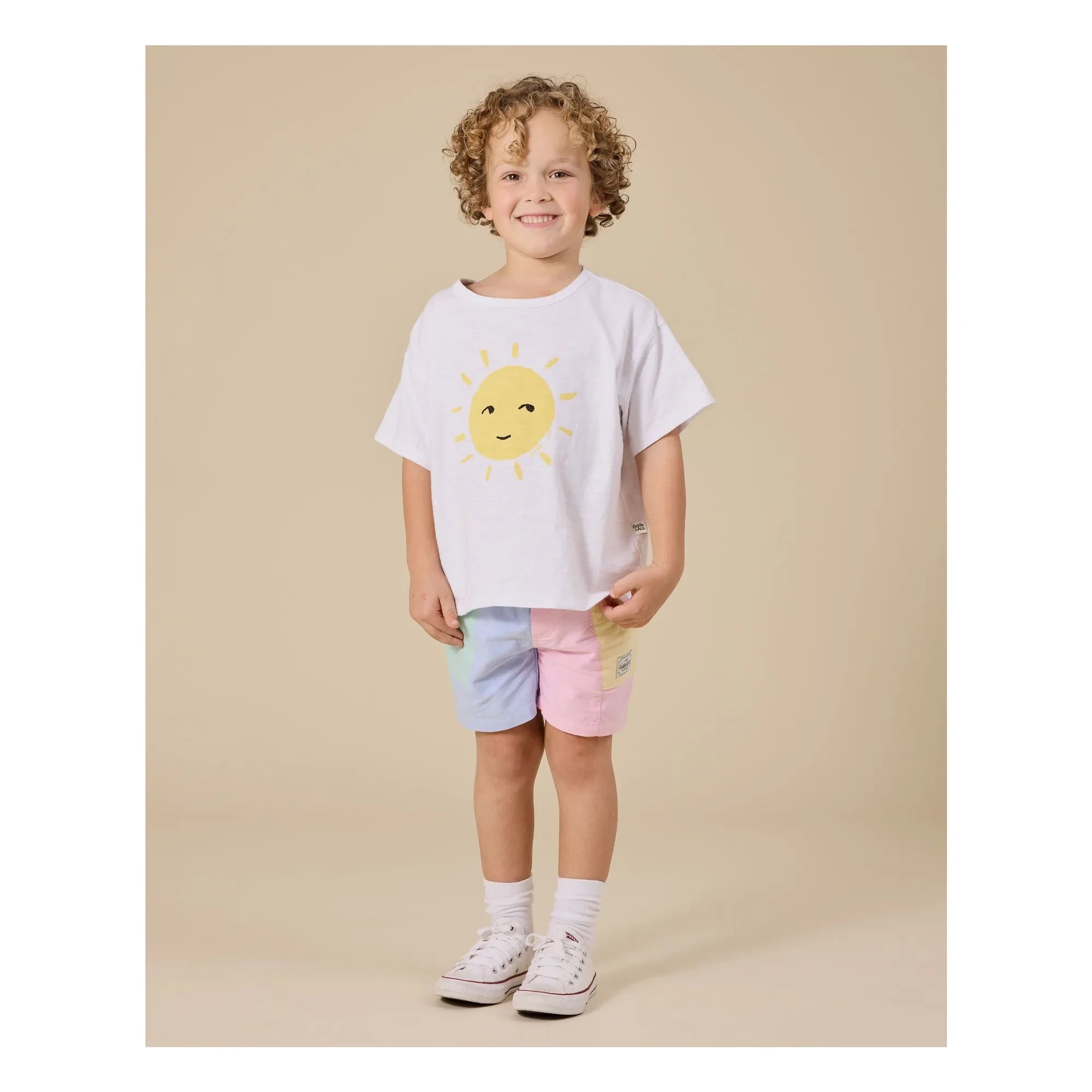 Goldie + Ace – Exclusive Goldie+Ace x Smallable – Oversize-T-Shirt Soleil | Weiß