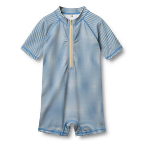 Wheat - Bathing Suit Cas Rayée Geri Dönüştürülmüş Elyaflar | Açık Mavi