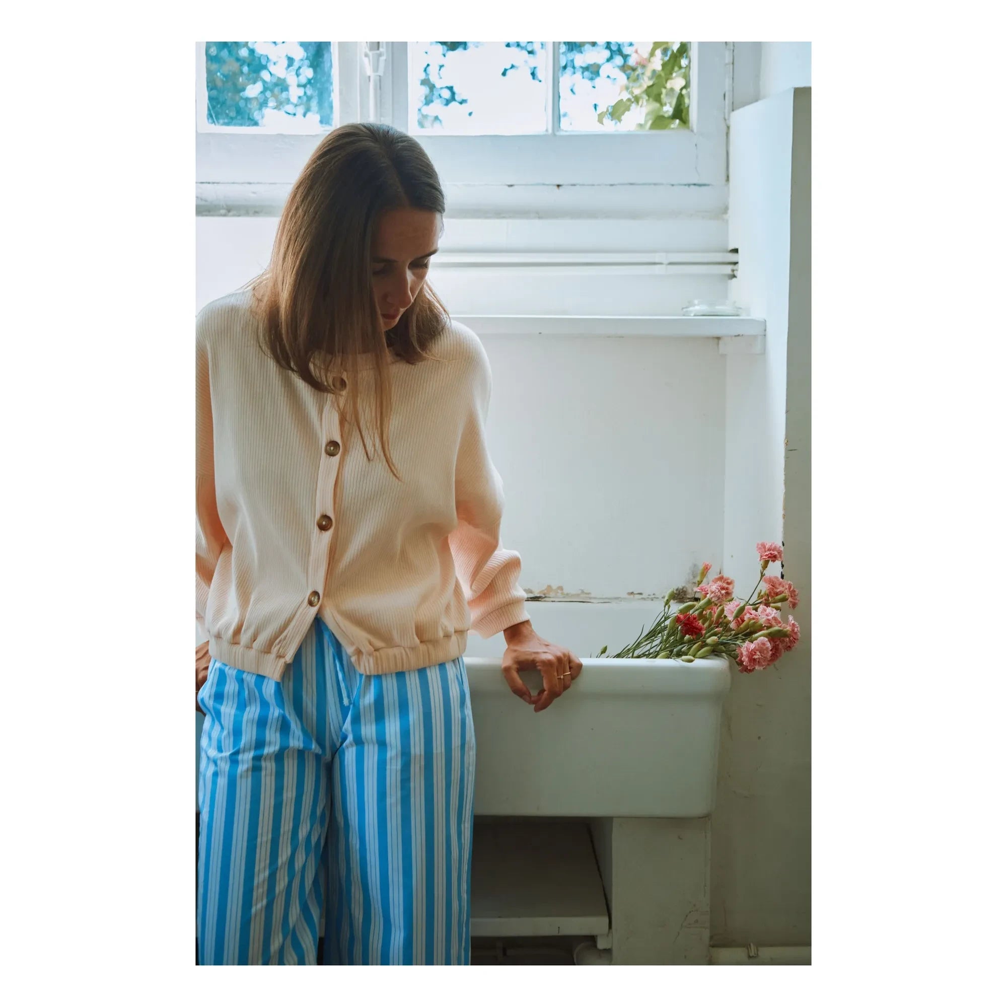 Poudre Organic - Strickjacke Zaatar | Blassrosa