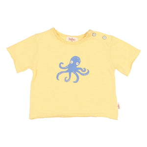 Búho - Bio-Baumwoll-Oktopus-T-Shirt | Gelb