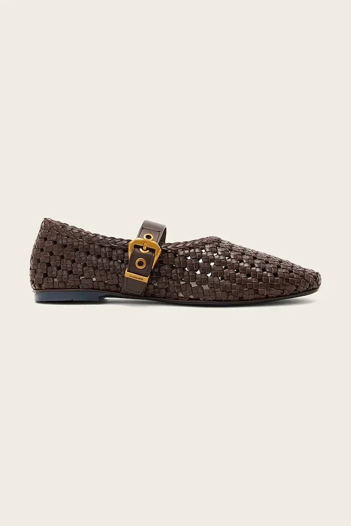AllSaints Sabine Woven Flat Deri Babet
