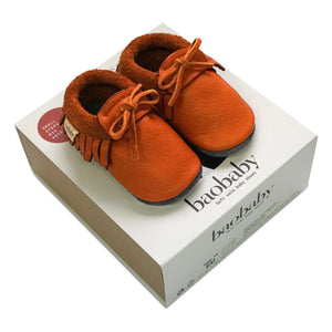 Baobaby - Fransen-Knoten-Hausschuhe | Orange