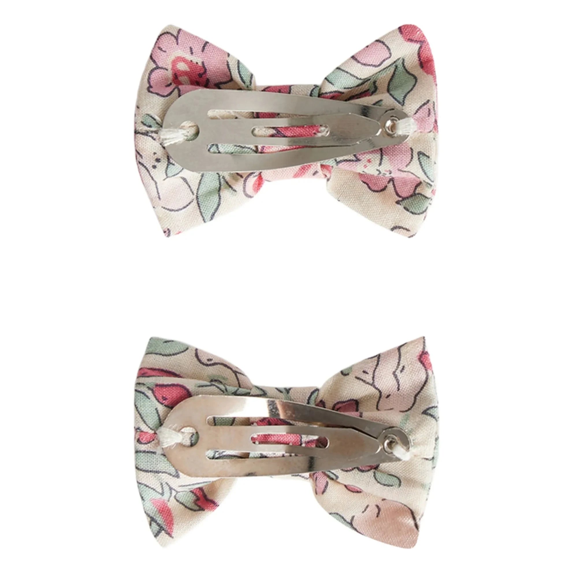 Bonpoint - 2er Set Blumenmuster Miniclic Haarspangen | Rosa