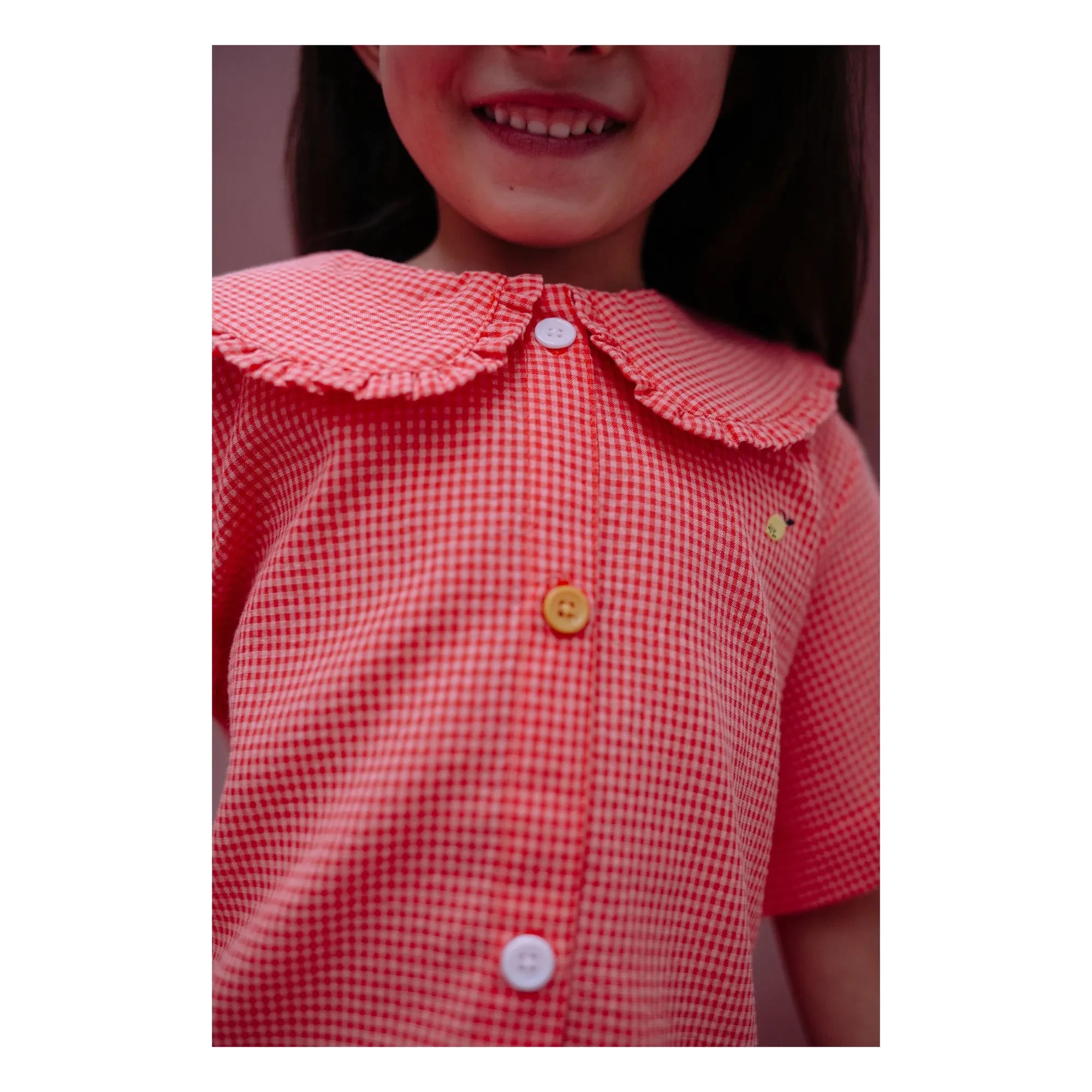 Sticky Lemon - Citron Petits Carreaux Bluse | Koralle
