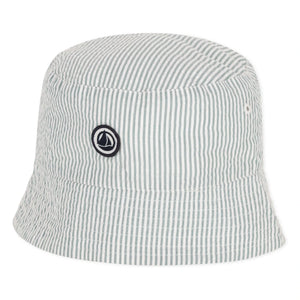 Petit Bateau – Ringel-Bob-Hut aus Bio-Baumwolle | Grün