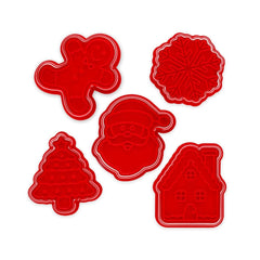 Legami - 5-teiliges Set Ausstechformen und Stempeln - Cookie Time!