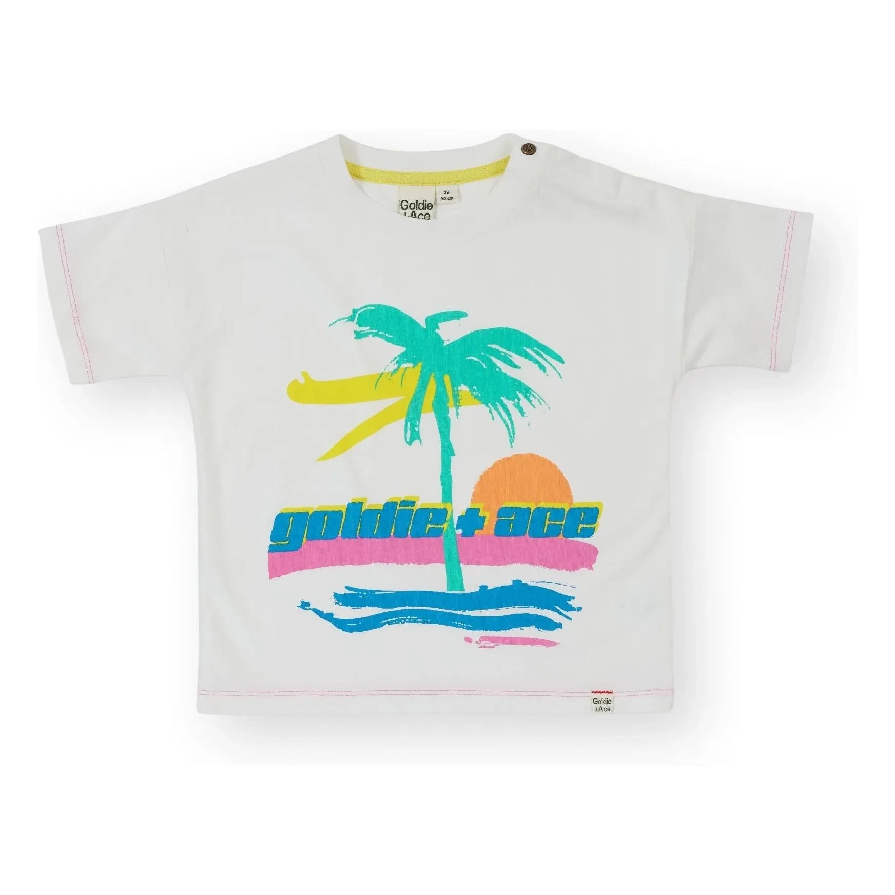 Goldie + Ace – Palm T-Shirt | Elfenbein
