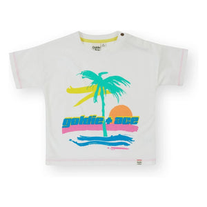 Goldie + Ace – Palm T-Shirt | Elfenbein