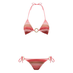 Lison Paris – Sunset Häkel-Bikinioberteil | Koralle