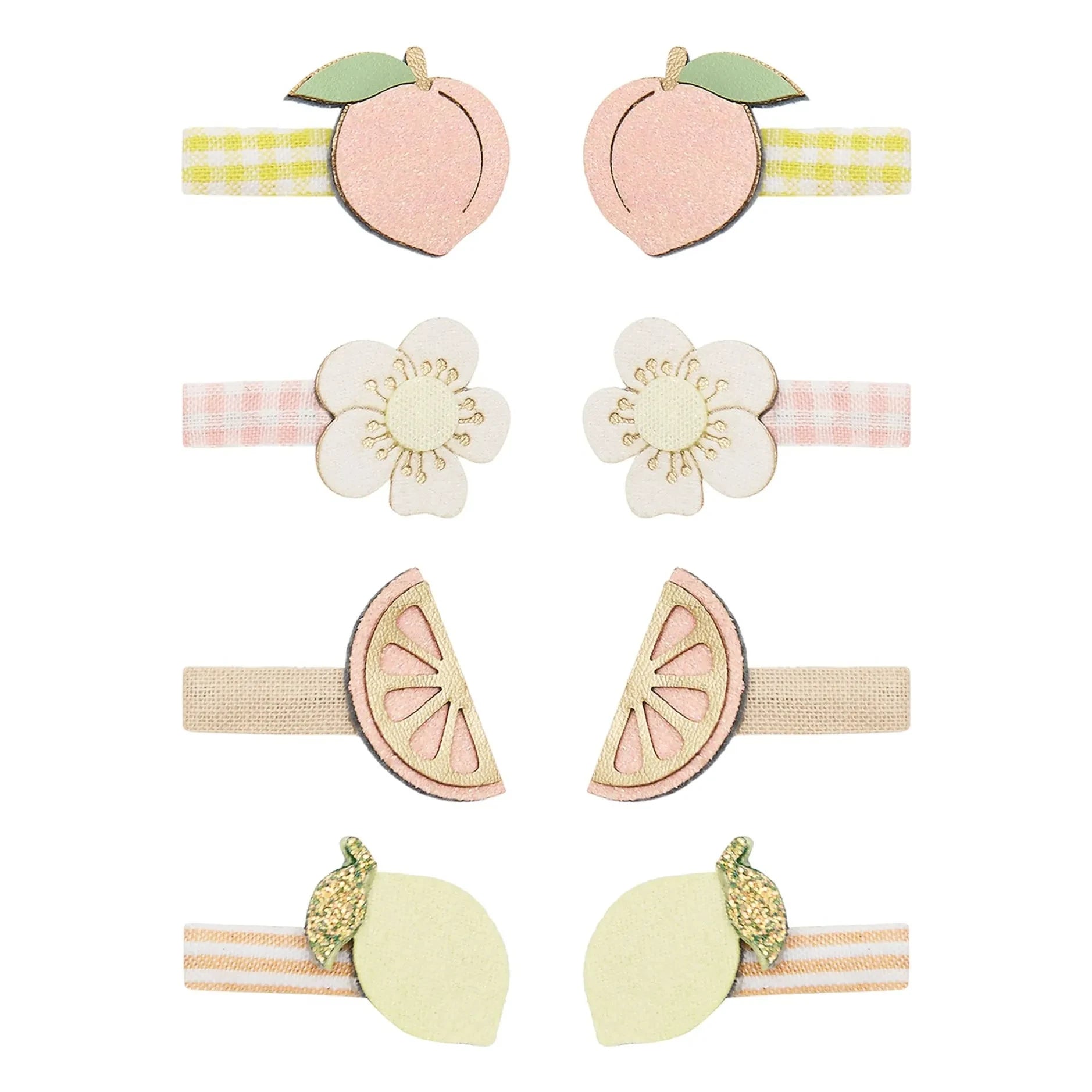Mimi & Lula - 8er-Pack Mini-Pfirsich-Spangen | Gelb