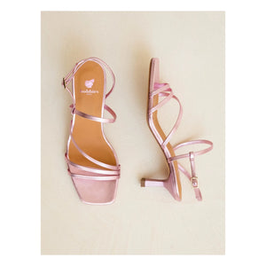 Bobbies - Alix Laminé Ledersandalen | Rosa