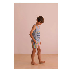 We Are Kids – Carlo gestreifte Badeshorts | Blau