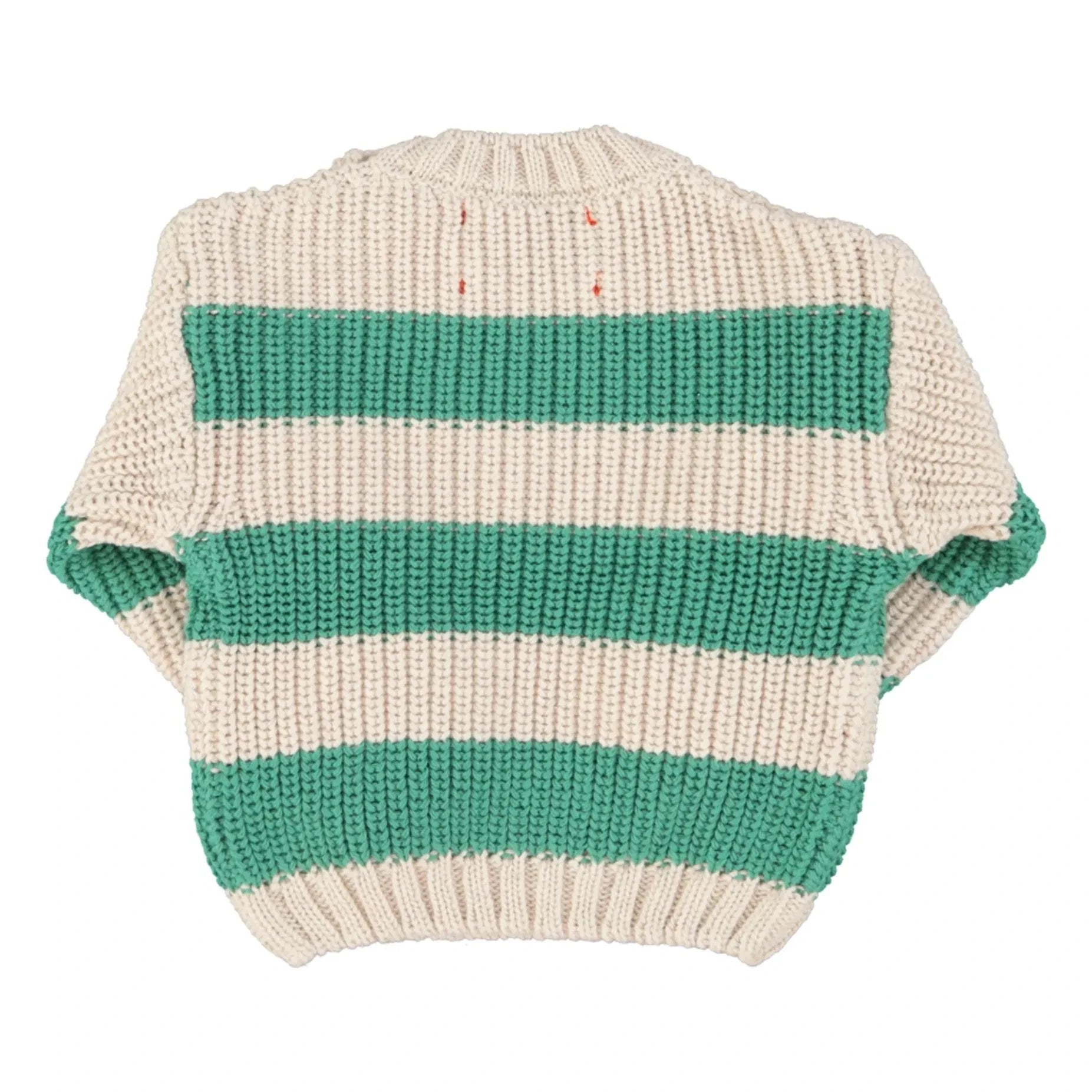 Piupiuchick - Ringelpullover aus Bio-Baumwolle | Grün