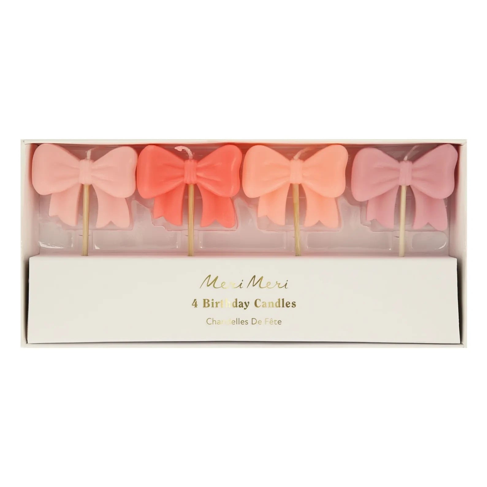Meri Meri - Geburtstagskerzen Knoten - 4er Set | Rosa